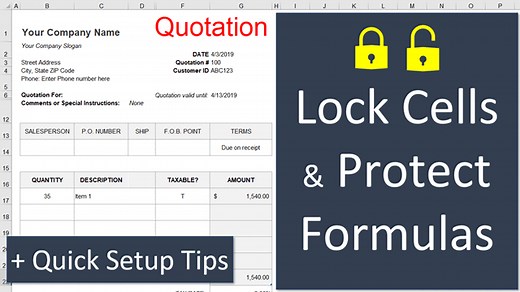 How to Lock Cells for Editing and Protect Formulas - Excel Campus