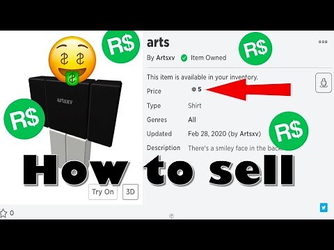 HOW TO SELL SHIRTS ON ROBLOX PC/MAC 2020