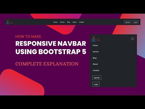 How to Create Responsive Navbar using Bootstrap 5 | Bootstrap 5 Tutorial