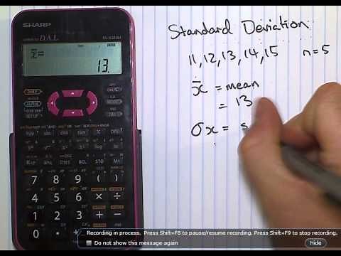Tutorial, using a SHARP EL calculator for standard deviation