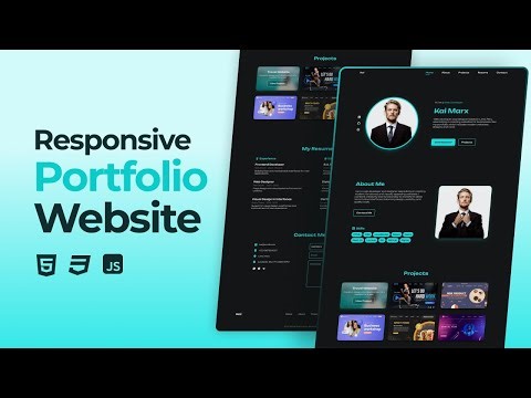 How To Make Responsive Portfolio Website Using HTML CSS JavaScript