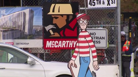California crews play 'Where's Waldo?' outside kids hospital