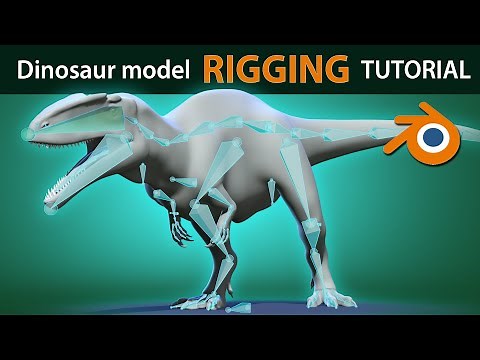 How to Rig a Dinosaur model | 3D Blender Tutorial