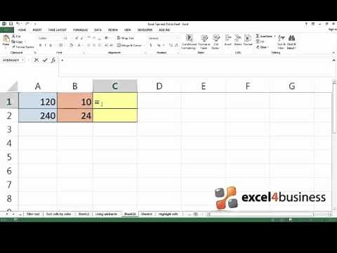 How to Divide Numbers in Excel