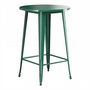 Lancaster Table & Seating Alloy 30" Round Emerald Green Bar Height Outdoor Table