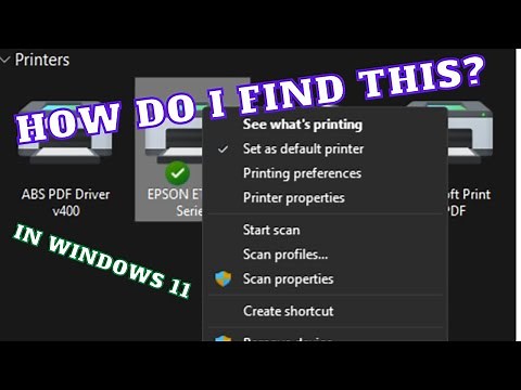 How to access traditional printer settings in windows 11