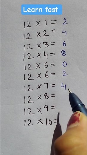 learn table of 12/multiplication #maths #mathstricks #mathematics