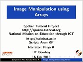 Image manipulation using Arrays in English