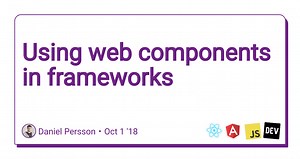 Using web components in frameworks