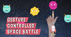 Gesture Controlled Space Battle Game in PictoBlox using Human Body Detection
