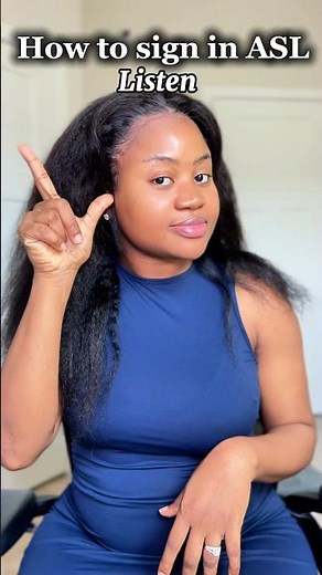 How to sign “Listen” in #asl