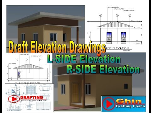 (Part 2) Drawing Exercise 10: How to Draft RIGHT and LEFT Side Elevation Drawings