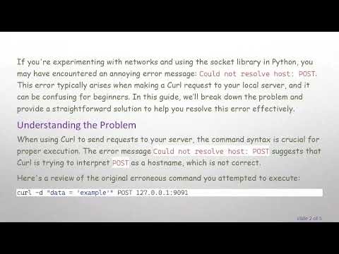 How to Fix the Could not resolve host Error in Curl