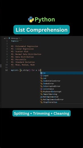 Python List Comprehension: Split & Clean Strings Fast 🔥