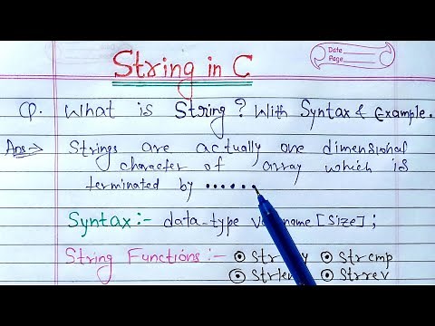String in C programming | Discuss about string functions and it's use