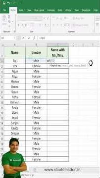 How to add Mr. and Mrs. in excel #exceltricks #advancedexcel #microsoft #excelforbeginners