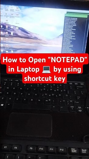 How to open Notepad in Laptop by using shortcut key #notepadtricks #shorcut #shorts #computerbasic