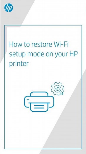 How to restore Wi-Fi setup mode on your HP printer #shorts