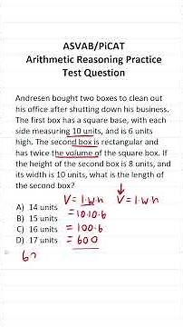 ASVAB/PiCAT Arithmetic Reasoning Practice Test Q: Volume #acetheasvab with #grammarhero #afqt