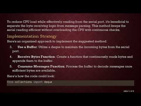 Efficiently Reading Data from Serial Ports in Python: Minimizing CPU Load