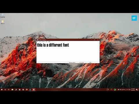 How to customize the font on Notepad on Windows 10