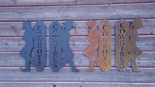 Western Restroom Door Signs | Rustic Outhouse Restaurant Signage (set of 2 Signs) - Etsy