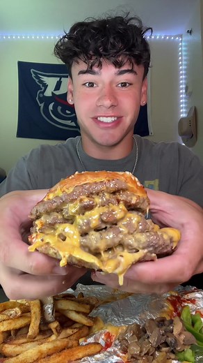 Five Guys Grilled Cheese Burger Mukbang & Review