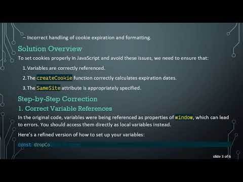 How to Fix Issues When Setting Cookies with JavaScript