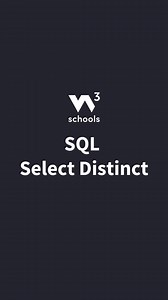 Curious about SQL select distinct? 🔎 This video will show you how to filter your data and focus on unique values using select distinct. Watch the video to learn more! 🎥 Have you used SQL select distinct before? Let us know in the comments! ⬇️ #education #learning #technology #w3schools #careers #future #innovation #programming #coding | w3schools.com