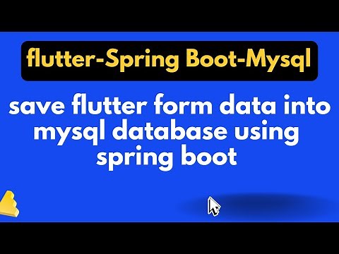 flutter with spring boot backend | save flutter form data into mysql database with spring boot