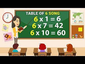 Table of 6 | Multiplication Tables for Kids | Learn 6 Table with Rhymes & Animation