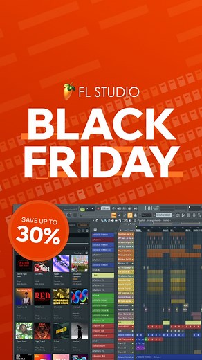 Save up to 30% off on FL Studio ⚡ This Black Friday, get the world’s favorite music production software for less. Start creating music with over 100 pro-level plugins, intuitive workflows, and Lifetime Free Updates! | FL Studio