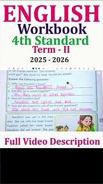 4th standard English workbook term 2 unit 3 Our Friends l Our Friends workbook Answers 2025 #4thstd