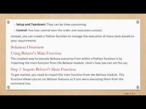 How to Run Behave Tests from a Python Function