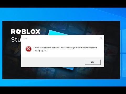 Fix Roblox Studio Error - Studio is unable to connect. Please check your internet connection