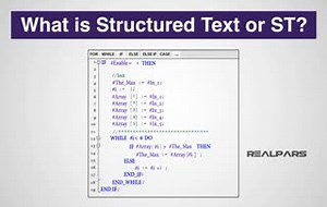 What is Structured Text or ST? ▶ Check out the full blog post over at https://realpars.com/plc-programming-languages/ Structured Text is a high-level language that can execute complex tasks utilizing algorithms and mathematical functions along with repetitive tasks. #RealPars #PLCprogramming #IEC #Language #Automation #PLC #Electricalengineering #Engineering #Control #Industry | RealPars