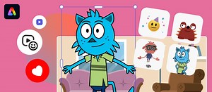 Animate a character using Adobe Express