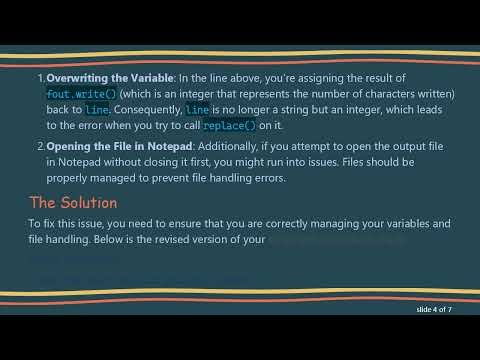 Fixing the AttributeError: 'int' object has no attribute 'replace' in Python Scripts