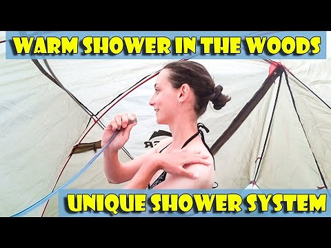 How we take a Warm Shower in the Wilderness while Hiking? | Sharing our Unique Shower System