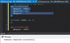 How to implement error handling in SQL Server