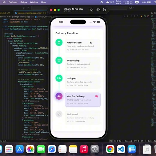 Package Tracking UI in #flutter