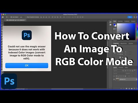 How To Convert An Image To RGB Color Mode in Photoshop - Tutorial