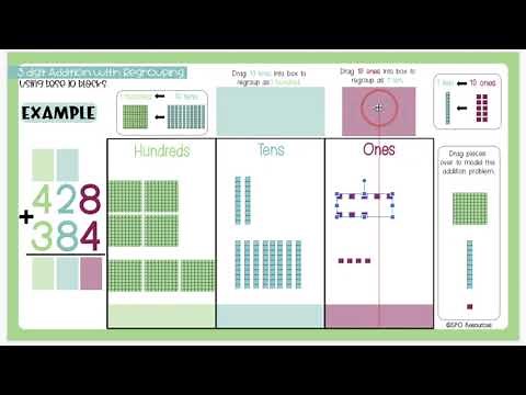 3 Digit Addition with Regrouping Use Base 10 Blocks