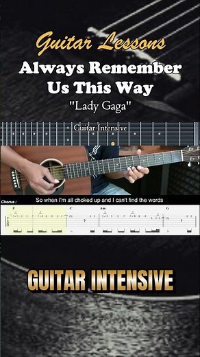 Always Remember Us This Way - Lady Gaga | EASY Guitar Lessons TABS #guitarlesson
