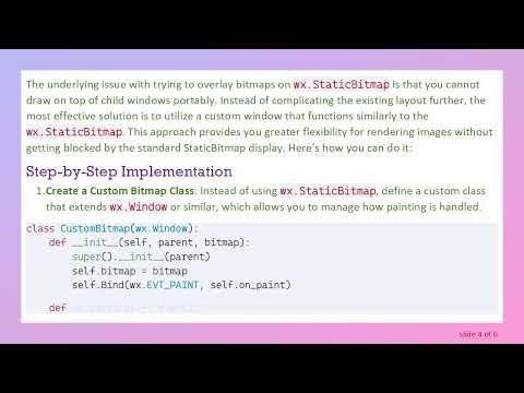 How to Overlay Bitmaps on StaticBitmaps in WxPython