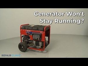 Craftsman Generator Won't Stay Running | Solutions & Repair Parts | Repair Clinic