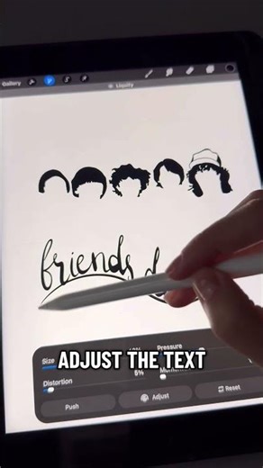 How to curve text in Procreate #procreate