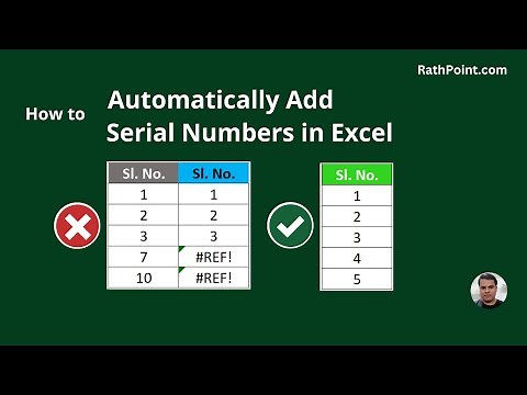 How to Automatically Add Serial Numbers in Excel