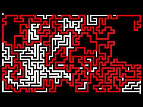 Maze generation with recursive backtracking algorithm