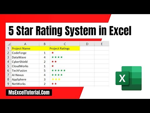 How to Create a 5 Star Rating System in Excel